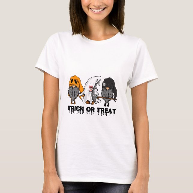 T-shirt Trick Ou Treat Gnomes (Devant)