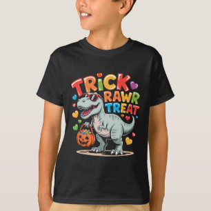 T-shirt Trick Rawr Treat Dinosaure Trex Tout-Petits Garçon