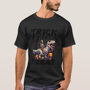 T-shirt Trick Rawr Treat Dinosaures Skeleton T rex Hallowe
