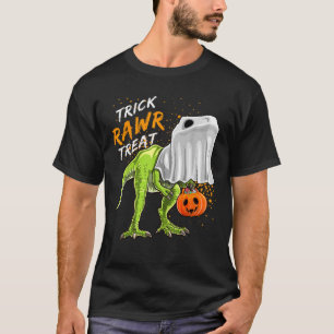 T-shirt Trick Rawr Treat Halloween T Rex Dinosaur Ghost Gi