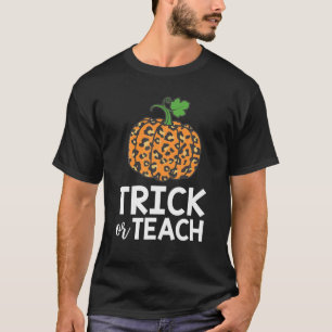 T-shirt Trick Teach Leopard Pumkin Affaire Halloween Teach