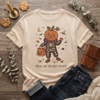 T-shirt Tricks Are The Best Treats Citrouille Squelette Vi