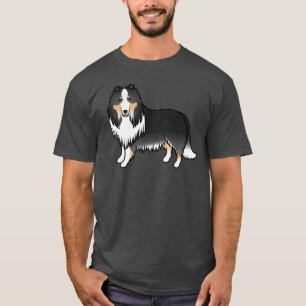 T-shirt Tricolor Rough Collie Cute
