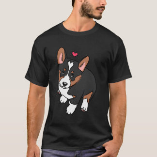 T-shirt Tricolore Corgi Chien Chien Chien Chien Chien Cute