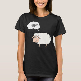 T-shirt Tricot Crochet Drôle Mouton Graphique Balle en Fil