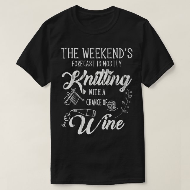 T-shirt Tricot d'aiguilles d'ailes de Knit Crochet de fils (Design devant)