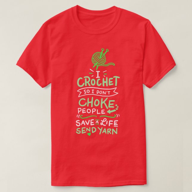 T-shirt Tricot de crochettage cadeau 10 (Design devant)