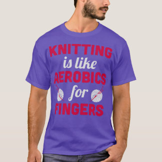 T-shirt Tricot est comme l'aérobic pour doigts gris