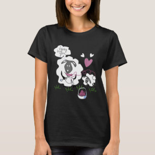 T-shirt Tricot mouton Chemise mignonne Agneau Lover I Love