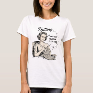 T-shirt Tricot Parce Que Le Meurtre Est Mauvais Crochet Dr
