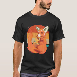 T-shirt Tricot vintage De Fox Un Écharpe De Thai Noodles B