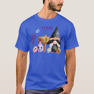 T-shirt Tricoter ou traiter Halloween mignonnes Gnomes Hal