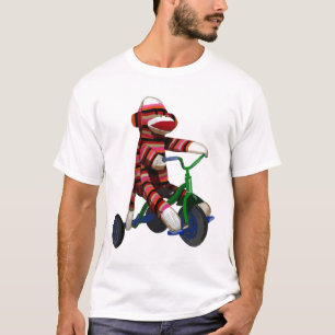 T-shirt Tricycle de singe de chaussette