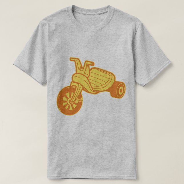 T-shirt Tricycle en plastique orange (Design devant)