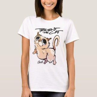 T-shirt Trident la pièce en t 01 de caractère de chat