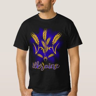 T-shirt Trident ukrainien fait d'oreille de blé