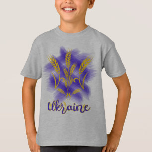 T-shirt Trident ukrainien fait d'oreille de blé