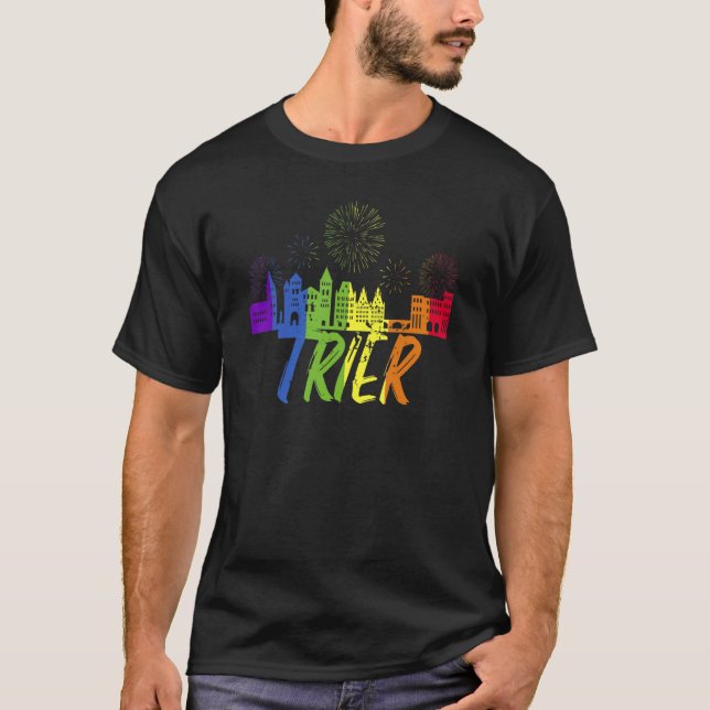 T-shirt Trier Pride Skyline Pride Trier (Devant)