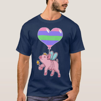 T-shirt Trigender Pig Fairyseual IdentitéAmour non binaire