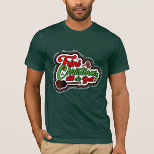 T-shirt Trini Noël toujours d mieux avec carte et cuatro