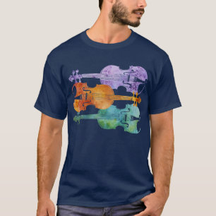 T-shirt Trio coloré de violon