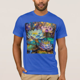 T-shirt Trio de fleurs de lotus lumineuses