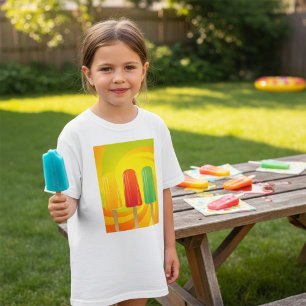 T-shirt Trio de sucettes glacées d'été Popsicles lumineuse