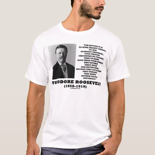 T-shirt Triomphes puissants de choses de défi de Theodore (Devant)