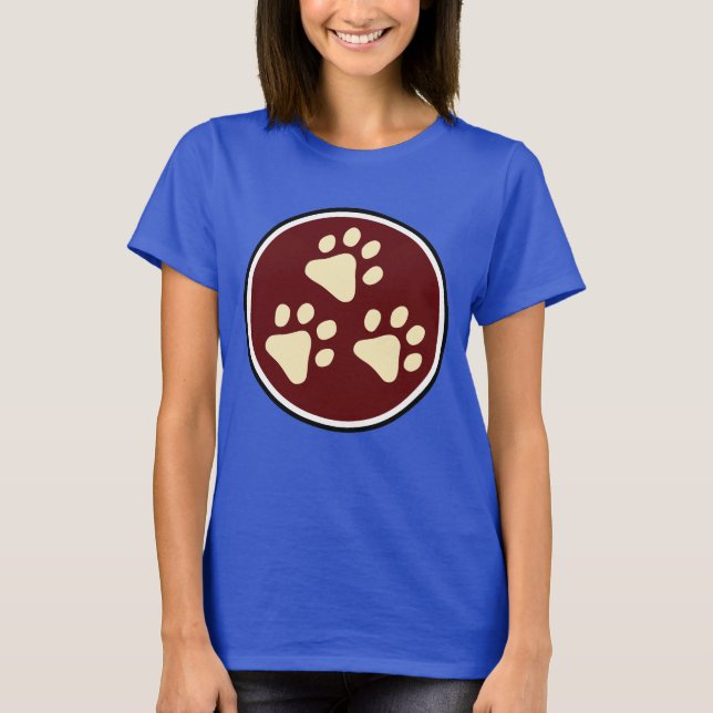 T-shirt Tripawds Superhero T 3-Paw (Sombre des femmes) (Devant)