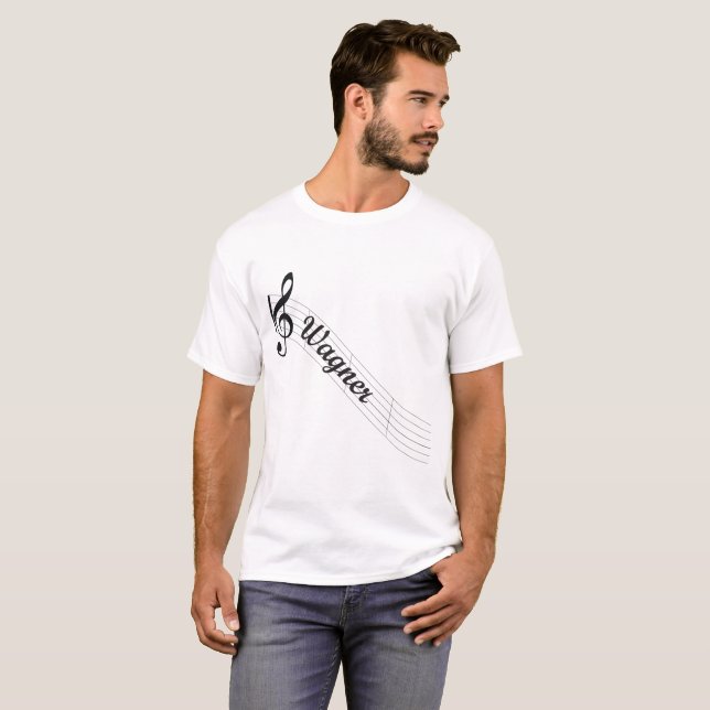T-shirt Triple de musique classique de Wagner (Devant entier)