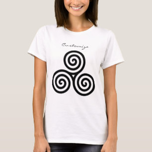 T-shirt Triple spirale noire Thunder_Cove