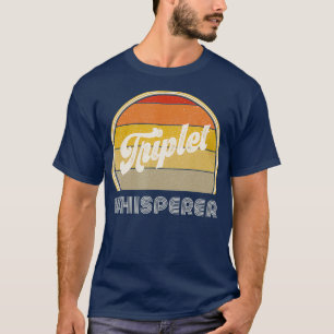 T-shirt Triplet Maman Dons Triplet Papa Drôle Triplet Mama