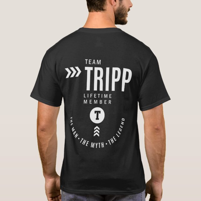 T-shirt Tripp Nom personnalisé Anniversaire Cadeau (Dos)