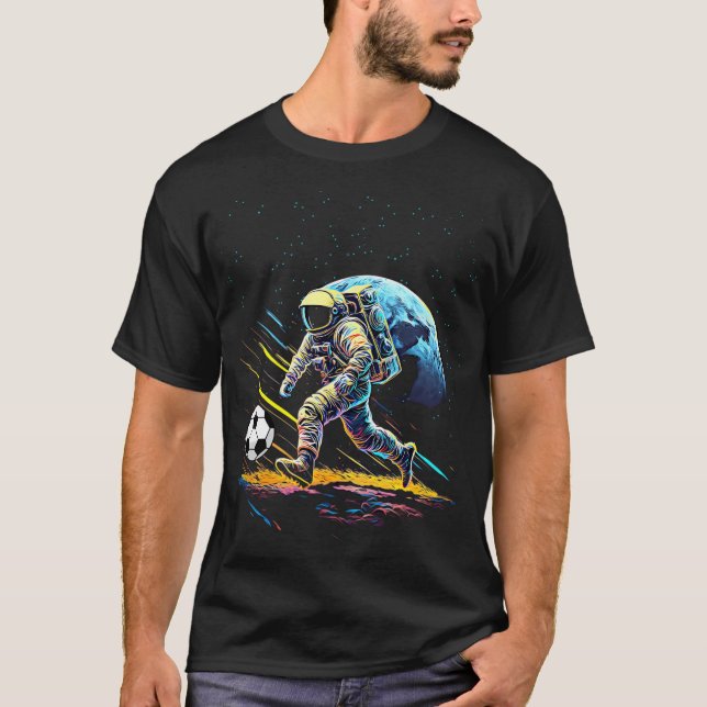 T-shirt Trippy Astronaut Soccer Espace psychédélique (Devant)