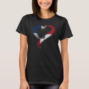 T-shirt Trippy coeur République Dominicaine drapeau Edm mu