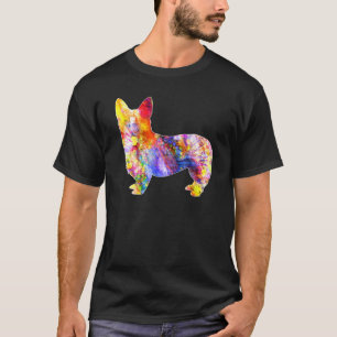 T-shirt Trippy Psychedelic Art Coloré Pembroke Welsh Cor