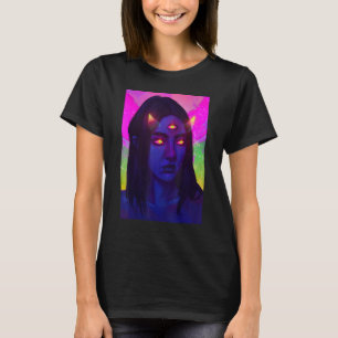 T-shirt Trippy Surreal Girl Acidwave Egirl Surre esthétiqu