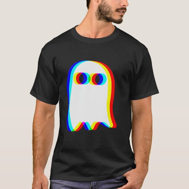 T-shirt Trippy Vaporwave Halloween Techno Rave EDM M (Devant)