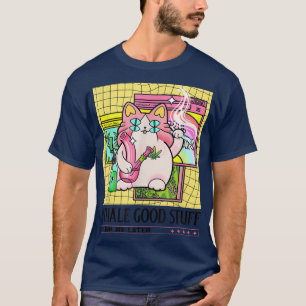 T-shirt Trippy Weed Kitty Chat CBD Glitch Pastel Bong Join