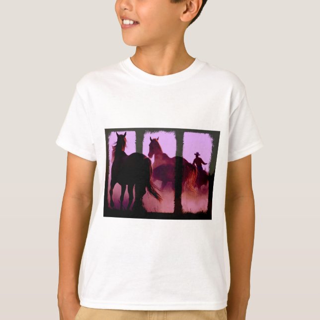 T-shirt Triptyque de l'équitation sauvage (Devant)