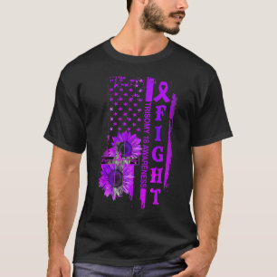T-shirt Trisomie du passage du tournesol 18 Sensibilisatio