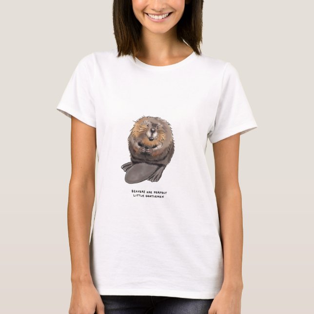 T-shirt trivia de castor (Devant)