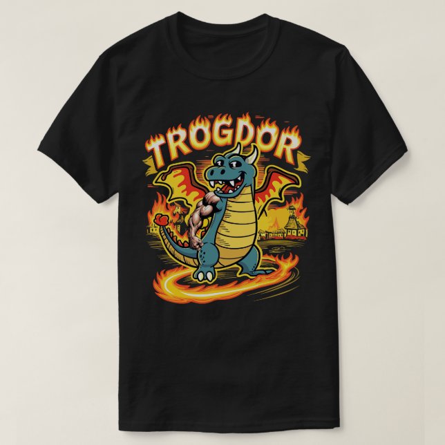 T-shirt Trogdor le dragon du Burninator (Design devant)