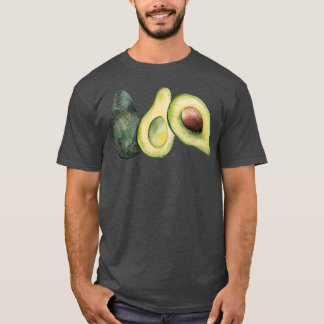 T-shirt Trois avocats à l'aquarelle