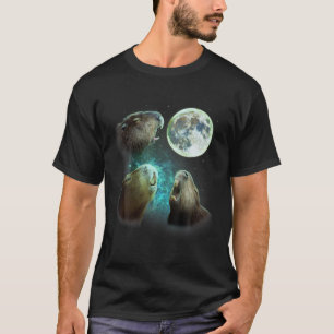 T-shirt Trois Capybaras Howt À La Lune 3 Wolfs Wolves Paro