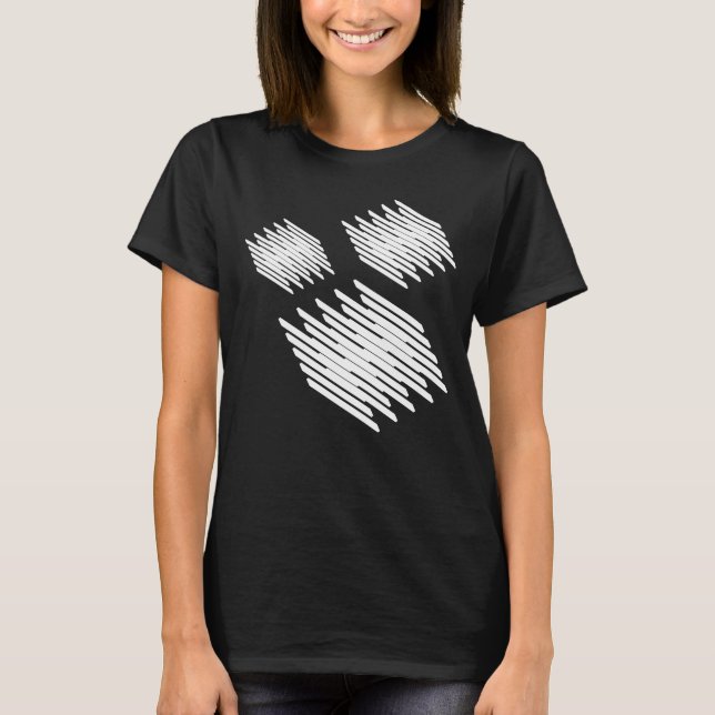 T-shirt trois carrés géométriques (Devant)