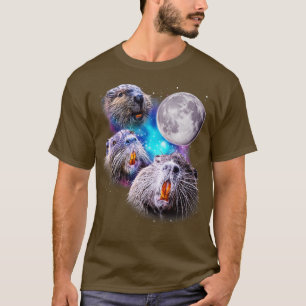 T-shirt Trois castors hurlent sur la lune