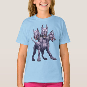 T-shirt Trois Cerberus Chien En Tête