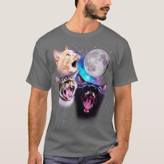 T-shirt Trois chats hurlent à la lune