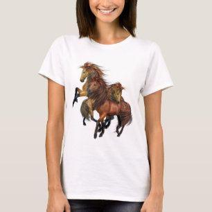 T-shirt Trois Chemise Stallions Sauvages